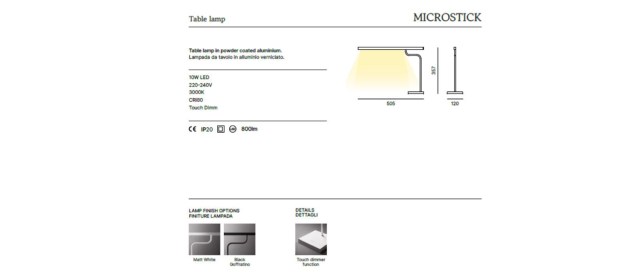Microstick επιτραπέζιο φωτιστικό