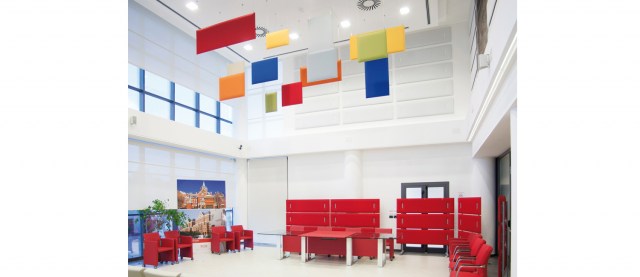 BAFFLE SOUND ABSORBING CEILING SYSTEM