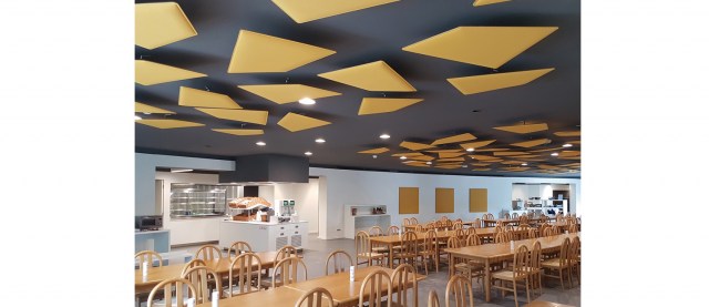BAFFLE SOUND ABSORBING CEILING SYSTEM