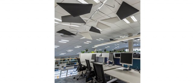 BAFFLE SOUND ABSORBING CEILING SYSTEM