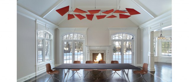 BAFFLE SOUND ABSORBING CEILING SYSTEM