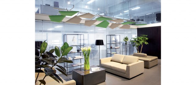 BAFFLE SOUND ABSORBING CEILING SYSTEM